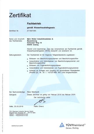 Fachbetrieb WHG §19