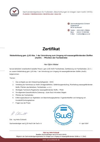 Fachbetrieb WHG §19